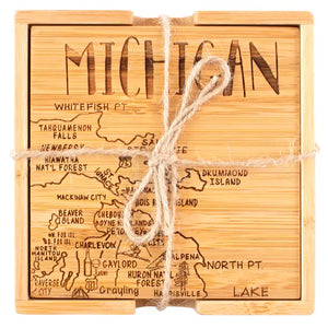 Michigan Puzzle 4-Pc. Coaster Set with Case