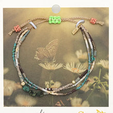 Mixed Media Bracelet - Transformation/African Turquoise/Gold