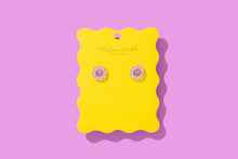 Flower Purple Stud Earrings