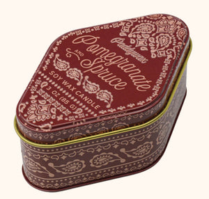 Paddywax Red Bandana Candle - Pomegranate Spruce