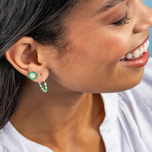 Victoria Mixed Beaded Hoop Earrings St. Tropez