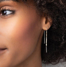 Chromacolor Miyuki Thread Earrings - Dark Multi/ Gold