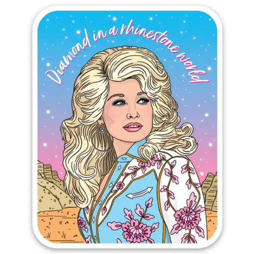 Dolly Diamond in A Rhinestone World Die Cut Sticker