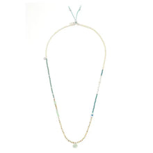 Mixed Media Wrap Bracelet/Necklace - Courage/Amazonite/Silver