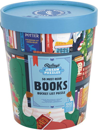 50 Must-Read Books Bucket List 1000-Piece Puzzle