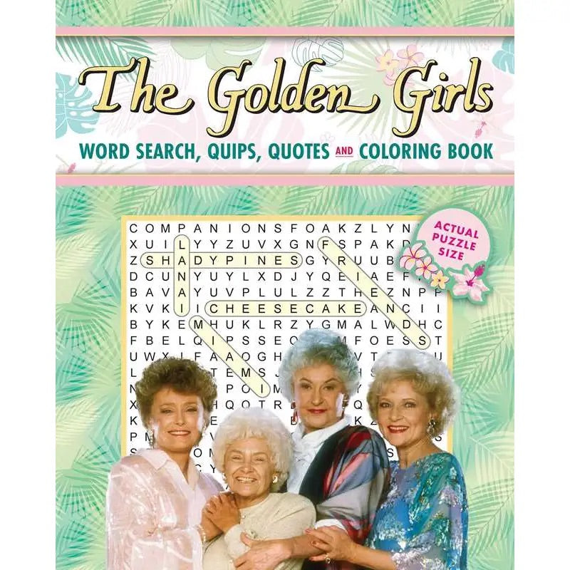 Golden Girls Word Search, Quips, Quotes and Coloring Book