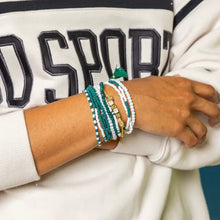 Bracelet Stack Game Day White + Green