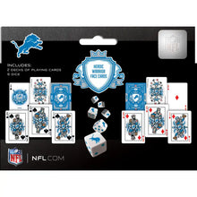 Detroit Lions - 2 Pack Playing Cards and Dice Set