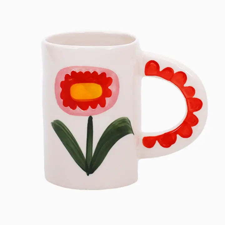 Hand-Painted Floral Mug Sunflower