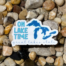 On Lake Time Great Lakes Decal