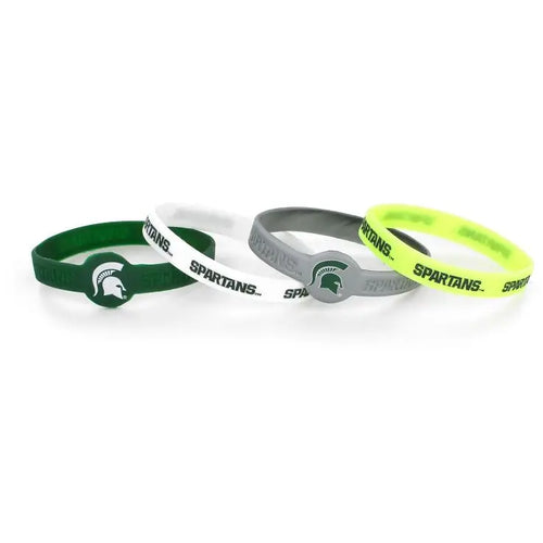 Michigan State Spartans Silicone Bracelets, 4-Pack
