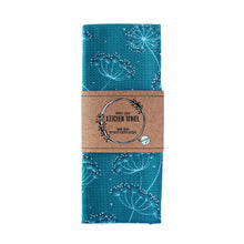 Teal Queen Anne's Lace | Two Sided Tea Towel