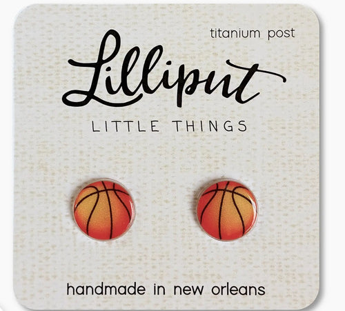 Lilliput Basketball Earrings