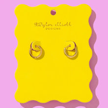 Gold-Plated Small Hoop Huggie Earrings