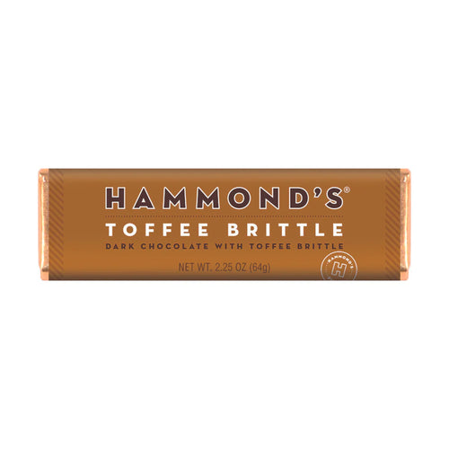 Dark Chocolate Natural Toffee Brittle Candy Bar