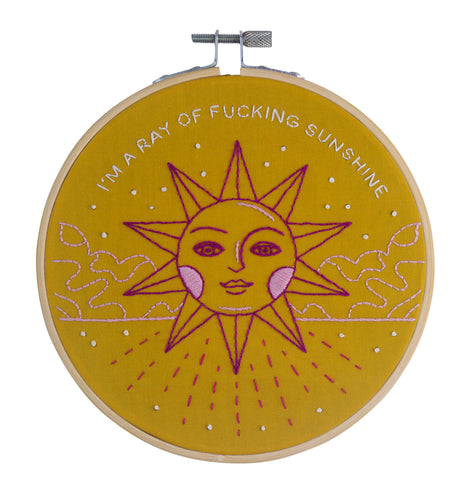 I'm A Ray Of F#%king Sunshine Embroidery Kit