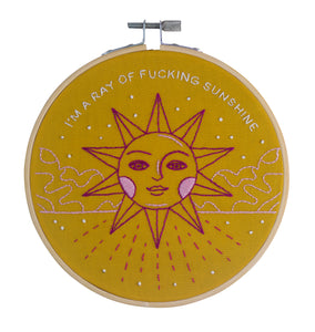 I'm A Ray Of F#%king Sunshine Embroidery Kit