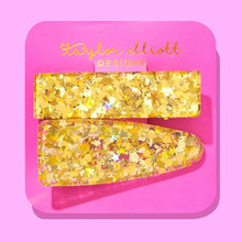 Gold Confetti Medium Claw Hair Clip Set
