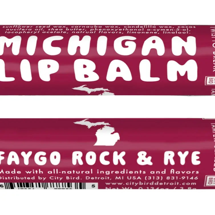 Faygo Rock & Rye Michigan Organic Lip Balm