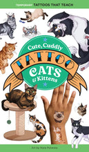 Cute, Cuddly Tattoo Cats & Kittens Temporary Tattoo Book