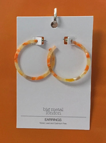 Emma Resin Statement Hoop Earrings