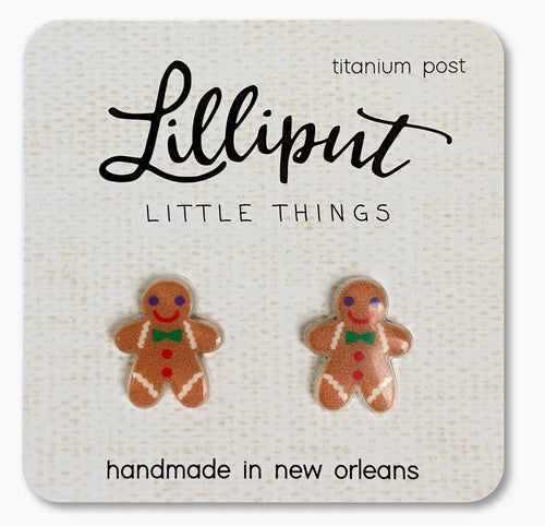Lilliput Gingerbread Man Earrings