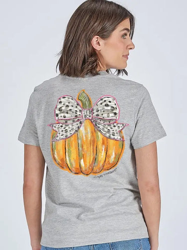 Bow Pumpkin T- Shirt - Simply Southern