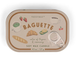 Paddywax Bistro Candle Tin - French Baguette
