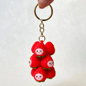 Strawberry Family Key Charm