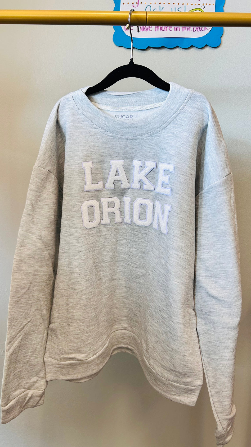 Youth Soft Chenille Lake Orion Sweatshirt Gray