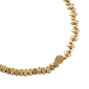Mini Metal Stacking Bracelet-Mixed Beads Gold