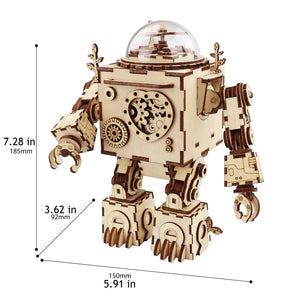 DIY 3D Wooden Puzzle Steam Punk Music Box: Orpheus