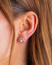 Flower Purple Stud Earrings