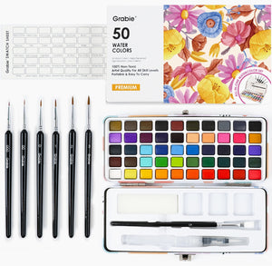 Grabie Watercolor Set of 50 with Brushes