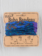 Natural Life Purple and Blue Striped Half Boho Bandeau® Headband
