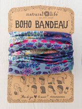 Natural Life Full Boho Bandeau® Headband - Blue Patchwork