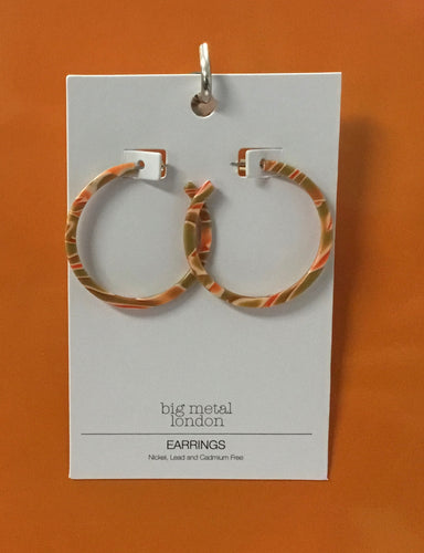 Oleandre Resin Statement Hoop Earrings