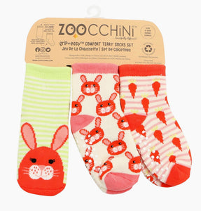 3pair Bunny Toddler & Baby Terry Socks