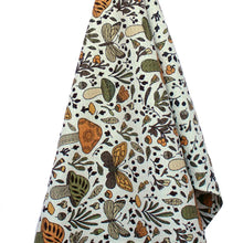 Boho Mushrooms and Insects | Two Sided Waffle Tea Towel