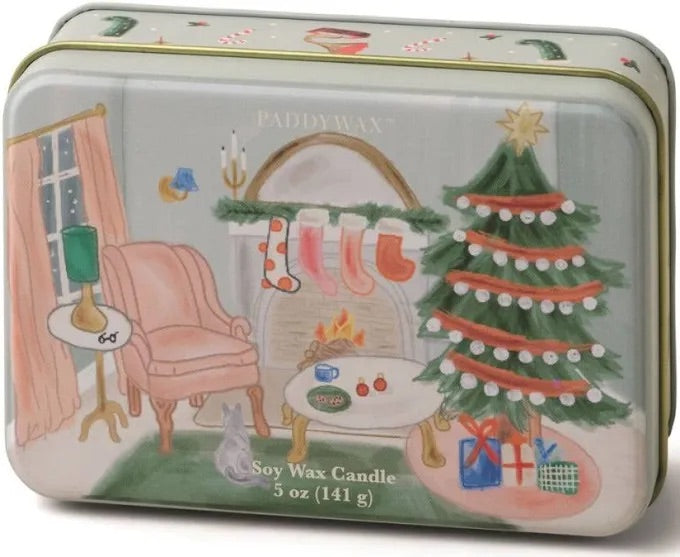 Paddywax Holiday Candle Tin - Persimmon Chestnut