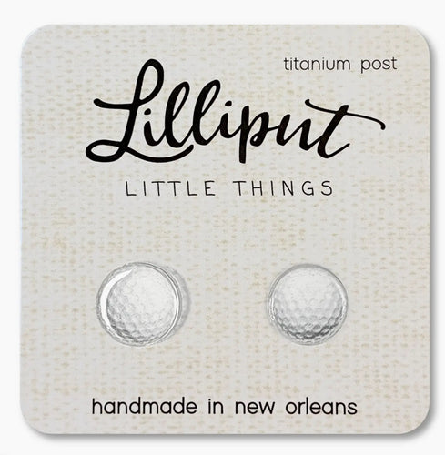 Lilliput Golf Ball Earrings