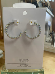 Crystal Amelie Disco Beaded Hoop Earrings