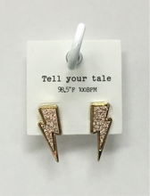 Lighting Bolt Stud Earrings