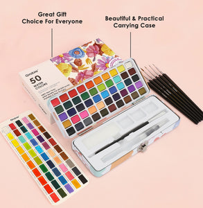 Grabie Watercolor Set of 50 with Brushes