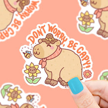Don't Worry Be Cappy Vinyl Sticker
