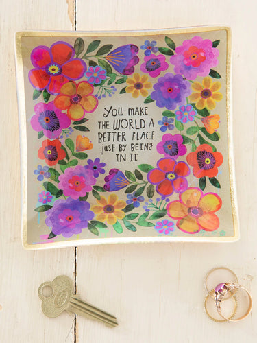 Natural Life Glass Tray You Make The World Better
