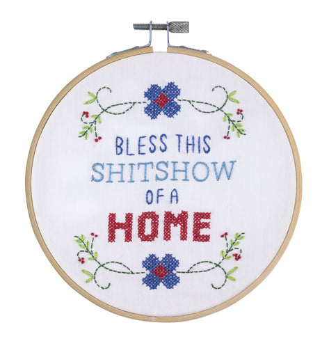 Bless This Shit Show Embroidery Kit