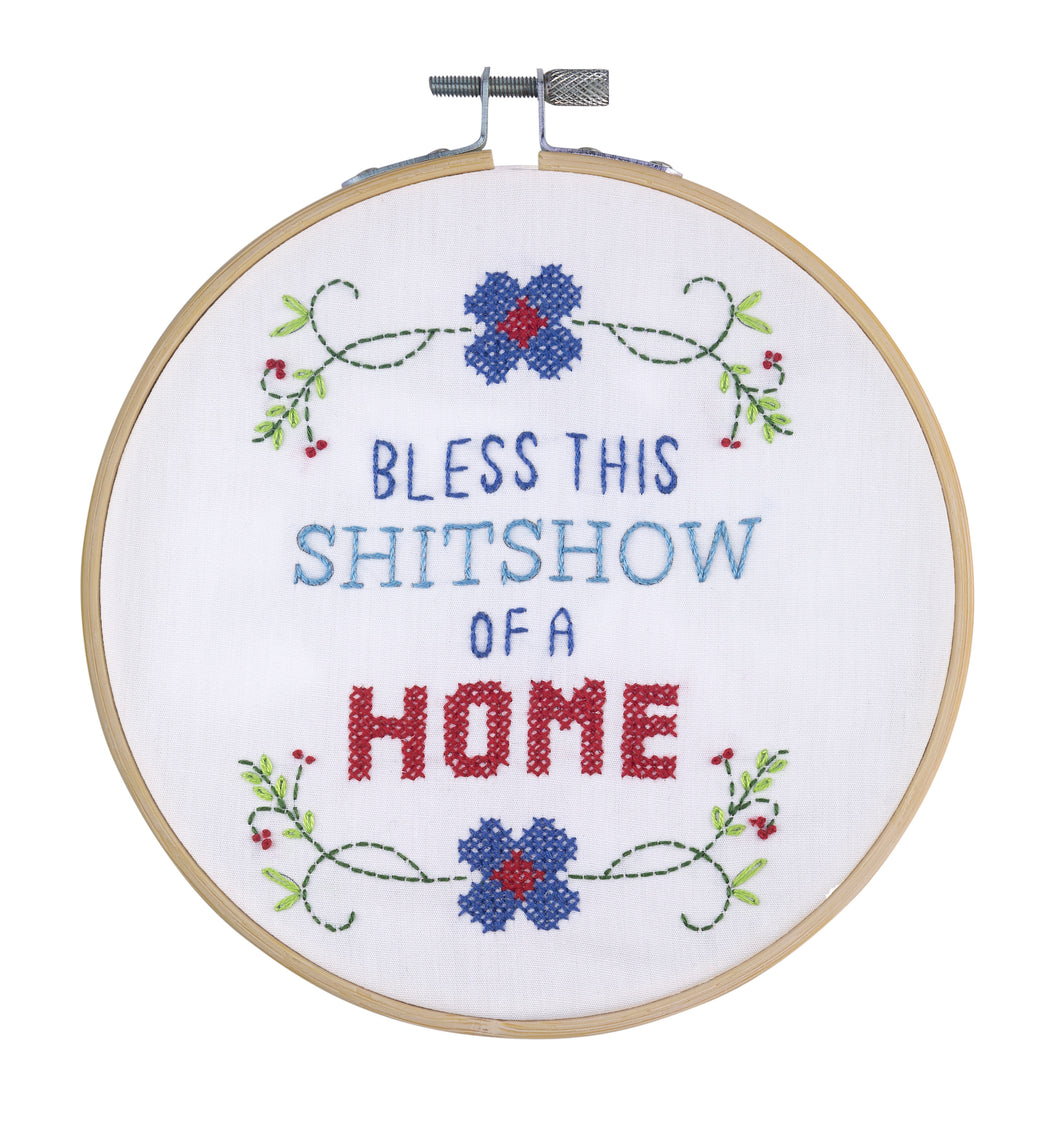 Bless This Shit Show Embroidery Kit