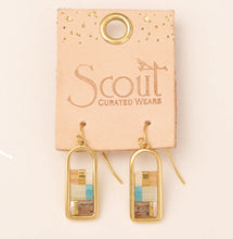 Good Karma Miyuki Frame Earrings - Mint/ Peach/ Gold