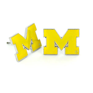 Michigan Wolverines Logo Post Earrings